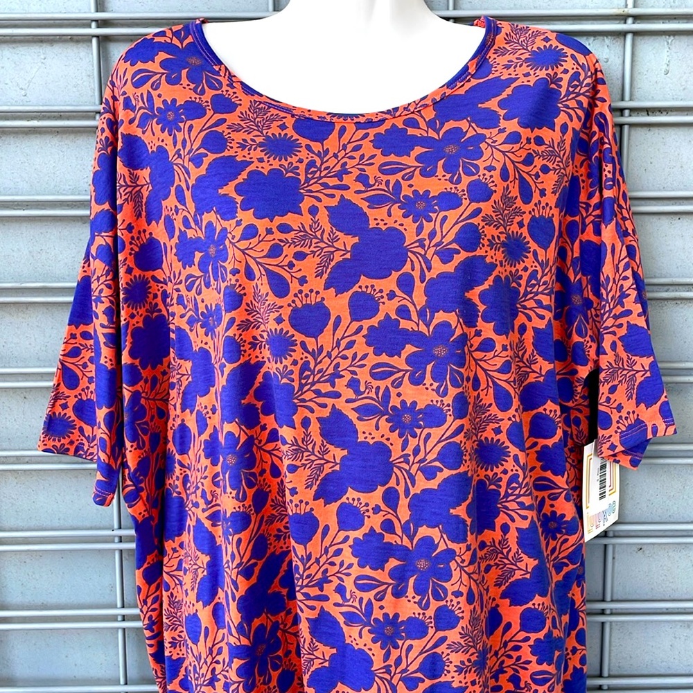 LulaRoe Printed Floral Irma Tunic Top-0049